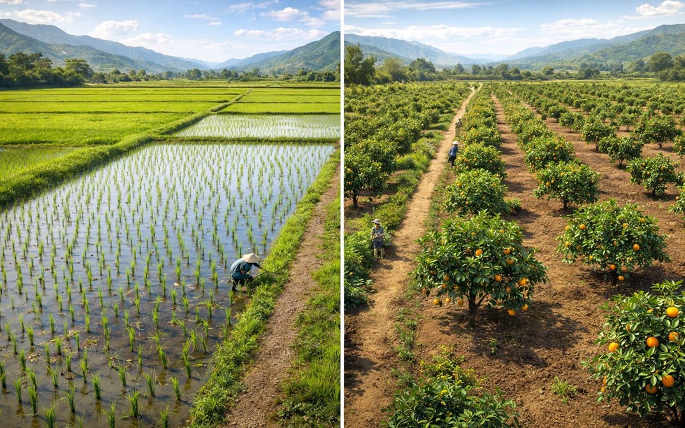 Từ nay, tự ý chuyển đất trồng lúa sang đất trồng cây lâu năm có thể bị phạt đến 30 triệu đồng