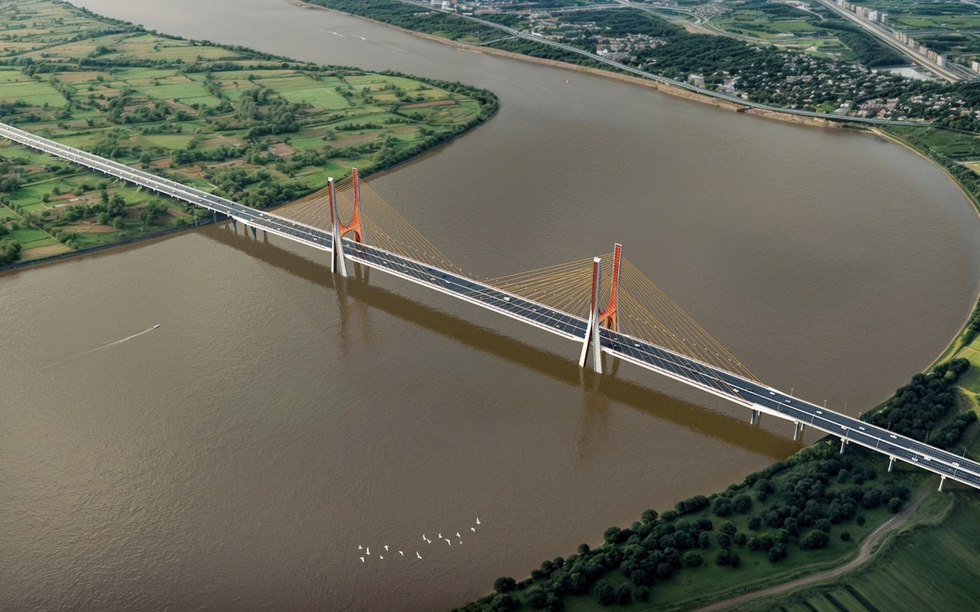 Sau 8 tháng khởi công, siêu cầu gần 12.000 tỷ bắc qua dòng sông biểu tượng của Thủ đô sắp bước vào giai đoạn then chốt