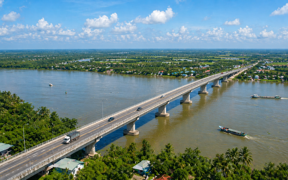 Sắp hình thành cây cầu dài 9km kết nối 2 tỉnh Đồng bằng sông Cửu Long