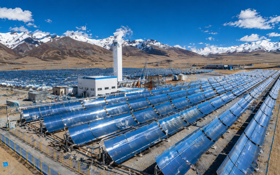 Chính thức khởi công xây dựng nhà máy điện mặt trời cao nhất thế giới