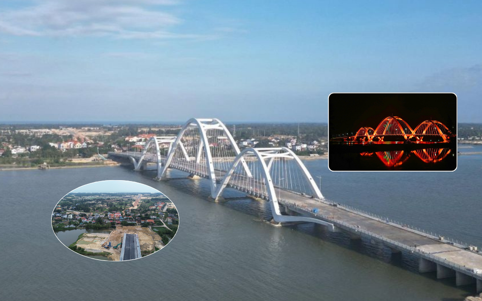 Cây cầu nghìn tỷ tại tỉnh hẹp nhất Việt Nam đã sáng đèn nhưng vẫn chưa thông xe