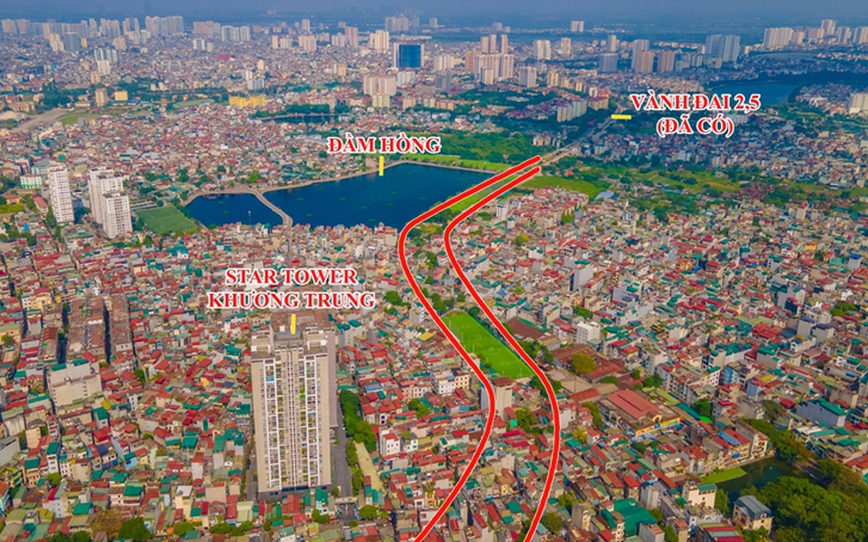 Tăng tốc giải phóng mặt bằng tuyến vành đai gần 9.000 tỷ xuyên tâm Thủ đô, đoạn qua Thanh Xuân