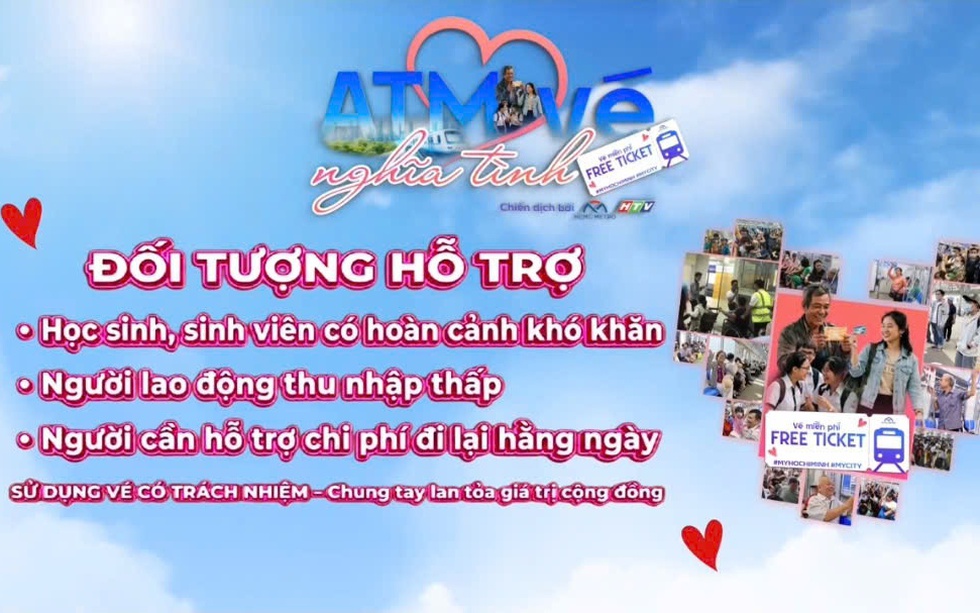 Metro TP.HCM có "ATM vé nghĩa tình", miễn phí cho người có thu nhập thấp
