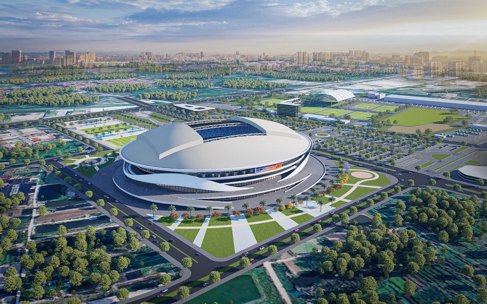 Sân vận động lớn thứ 2 Việt Nam đủ sức tổ chức World Cup thi công thần tốc, khán đài 60.000 chỗ dần lộ diện