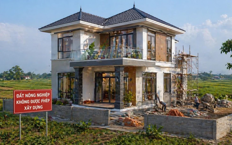 Từ bây giờ, có thể bị phạt đến 200 triệu nếu xây nhà trên đất nông nghiệp