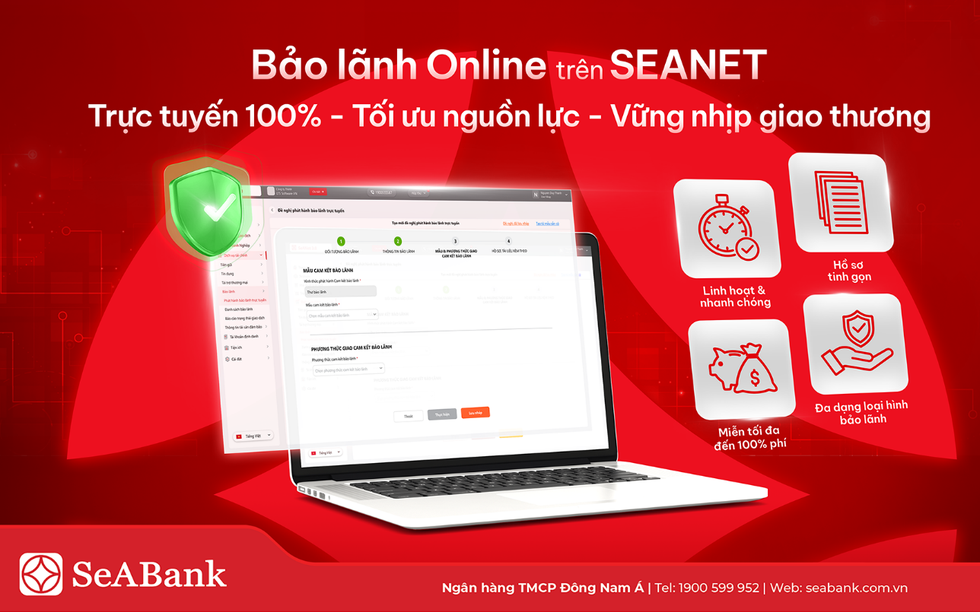 SeABank ra mắt tính năng Bảo lãnh Online, miễn đến 100% phí cho khách hàng doanh nghiệp