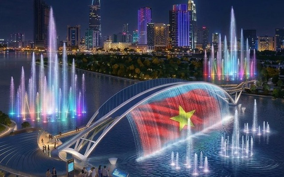 Không chỉ xây cầu nghìn tỷ với kết cấu vòm thép lần đầu tiên được áp dụng tại Việt Nam, doanh nghiệp này còn muốn tài trợ thêm màn nhạc nước đỉnh cao