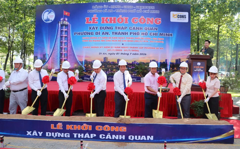 Tập đoàn Bcons tài trợ 12 tỷ đồng xây dựng Tháp Cảnh Quan phường Dĩ An