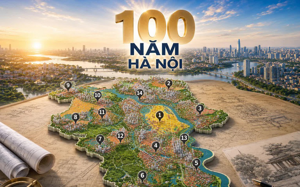 Quy hoạch Thủ đô tầm nhìn 100 năm: Hà Nội sắp 'vẽ lại' bản đồ đô thị với 14 cực phát triển, dành 17.000ha đất dự trữ