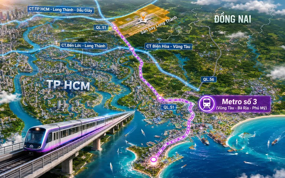 TP. HCM muốn kéo dài tuyến metro số 3 đến siêu sân bay lớn nhất cả nước