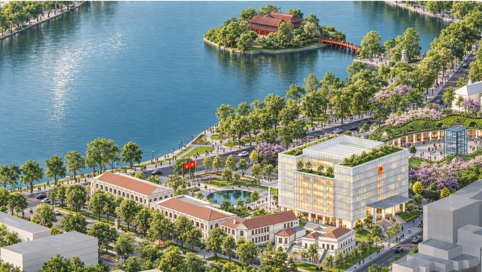 Diện mạo dự kiến khu vực hồ Hoàn Kiếm rộng 63,72ha sau tái thiết