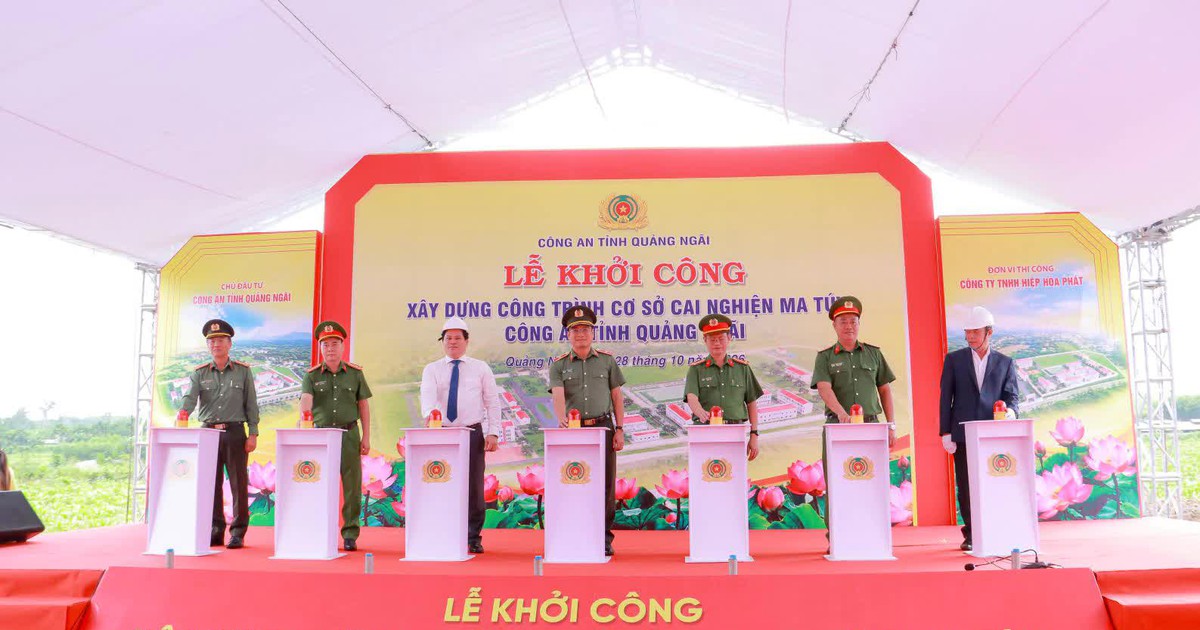 Quảng Ngãi: Công an tỉnh khởi công xây dựng Cơ sở cai nghiện hơn 200 tỷ đồng