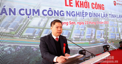 Lạng Sơn: Khởi công dự án Cụm công nghiệp Đình Lập