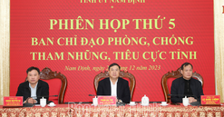 Nam Định: Đẩy mạnh công tác phòng, chống tham nhũng, tiêu cực, không ảnh hưởng phát triển kinh tế của tỉnh