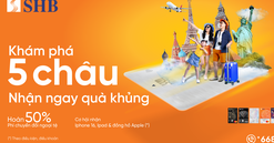 Cơ hội trúng Iphone 16 ProMax cùng nhiều ưu đãi hấp dẫn chưa từng có cho khách hàng SHB