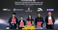 Vinclub hợp tác với hơn 30 thương hiệu hang đầu trong hệ thống TTTM Vincom, mở rộng đặc quyền cho KH thân thiết