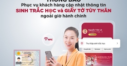 Agribank thông báo thời gian giao dịch ngoài giờ hành chính phục vụ khách hàng cập nhật thông tin sinh trắc học và giấy tờ tùy thân