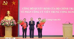 Công bố quyết định phân công Trưởng ban Kinh tế TW và Trưởng ban Dân vận TW