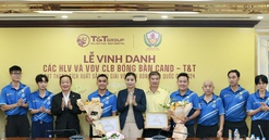 CLB Bóng bàn CAND – T&T nhận thưởng kỷ lục sau thành tích xuất sắc ở các giải quốc gia