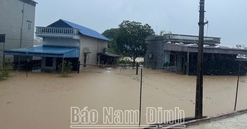 Nam Định: Dồn lực đảm bảo an toàn cho người dân vùng bối trong mưa, lũ