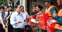 Chủ tịch Quốc hội Trần Thanh Mẫn chỉ đạo công tác khắc phục thiệt hại do bão số 3 tại Thái Nguyên