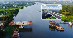 Chưa đầy 3 tháng nữa sẽ hợp long cây cầu gần 600 tỷ nối TP. HCM với tỉnh giàu nhất Việt Nam
