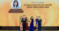 Tổng Giám đốc SHB Ngô Thu Hà được vinh danh “Nữ doanh nhân Việt Nam tiêu biểu - Bông hồng vàng” năm 2025