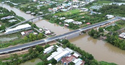 Ít ngày nữa, chính thức hoàn thiện cây cầu gần trăm tỷ, gia tăng kết nối 2 tỉnh miền Nam