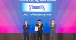 Vinamilk - doanh nghiệp F&B duy nhất được vinh danh Top 10 thương hiệu mạnh Việt Nam 2025