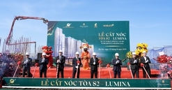 Sunshine Group cất nóc tòa S2 Lumina tại dự án căn hộ hàng hiệu đầu tiên ở KĐT Ciputra 
