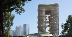 Sắp hoàn thiện tòa nhà chọc trời cao gần 200m, kiến trúc tựa hẻm núi mở ra giữa trời