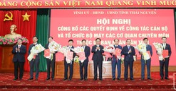 Thái Nguyên: Công bố quyết định về điều động, bổ nhiệm Giám đốc các Sở sau hợp nhất