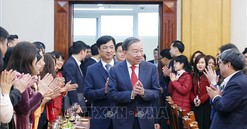 Tổng Bí thư Tô Lâm gặp mặt, chúc Tết Văn phòng Trung ương Đảng