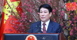 Chủ tịch nước Lương Cường gặp mặt đầu Xuân với Văn phòng Chủ tịch nước