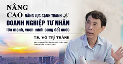 TS. Võ Trí Thành: Vững niềm tin, sục sôi khát vọng, doanh nghiệp tư nhân sẽ “làm nên chuyện”