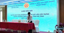 Hà Tĩnh phê duyệt kết quả trúng đấu giá 4 mỏ khoáng sản làm VLXD thông thường