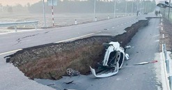 Đường dẫn lên cầu sụt lún nghiêm trọng sau 2 tuần khánh thành: 6 người bị thương, nguyên nhân ban đầu được xác định