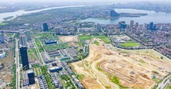 Công viên quy mô 65ha tọa lạc tại khu đô thị cao cấp Hà Nội đang dần lộ diện