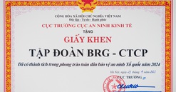 Tập đoàn BRG nhận giấy khen trong phong trào “Toàn dân Bảo vệ An ninh Tổ quốc năm 2024”
