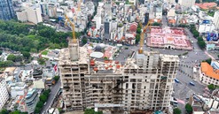 Tháp đôi chọc trời ‘đắp chiếu’ nhiều năm, từng liên quan đến bà Trương Mỹ Lan đã thi công trở lại