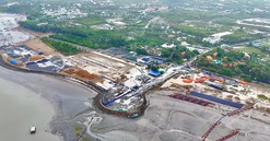 Siêu đô thị Cần Giờ thi công thần tốc, dần thành hình sau 2 tháng khởi công