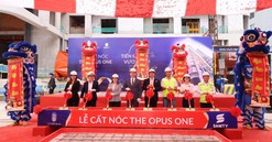 Vinhomes và SAMTY tổ chức lễ cất nóc 4 tòa tháp The Opus One, dự kiến bàn giao từ quý I/2026