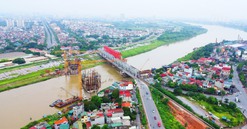 Cận cảnh dự án Cầu Đuống mới thi công dang dở