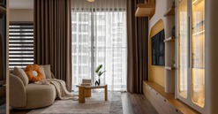 Tổ ấm 70m2 nổi bật với nội thất đương thời và bảng màu ấm cúng