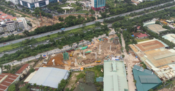 Nút giao gần 2.400 tỷ kết nối đường vành đai với đại lộ dài và đẹp nhất Việt Nam: Công trường tấp nập, dự kiến hoàn thành sau hơn 2 năm nữa