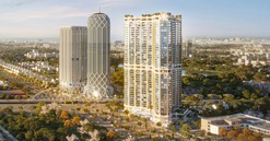 Tòa nhà chọc trời cao bậc nhất Hải Phòng: Thiết kế góc cạnh đạt tỷ lệ vàng, đã thành hình đẹp mắt