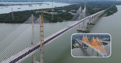 Cầu dây văng có tĩnh không cao nhất Việt Nam đón tin vui mới