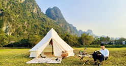 Lưu ngay điểm cắm trại mới view cực xịn tại Serena Resort Kim Bôi