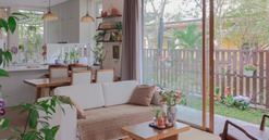 Ngôi nhà mở giữa khu dân cư yên tĩnh, ưu tiên ánh sáng và không gian xanh