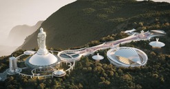 Tượng Phật cao nhất thế giới tại Việt Nam: Hạng mục đầu tiên dần thành hình, dự kiến hoàn thiện sau 1 năm nữa